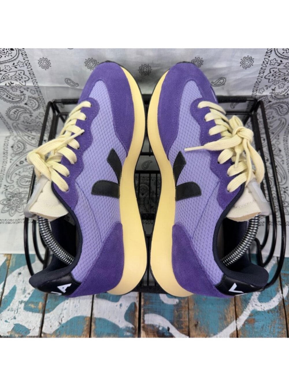 VEJA RIO BRANCO II ALVEOMESH/LAVANDER/BLACK WOMANS 7 MSRP 170.00 WORN 2X - Picture 10 of 10